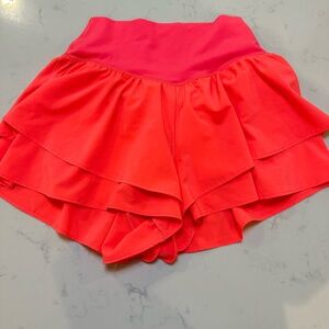 Stylish Coral Women's Athletic Shorts